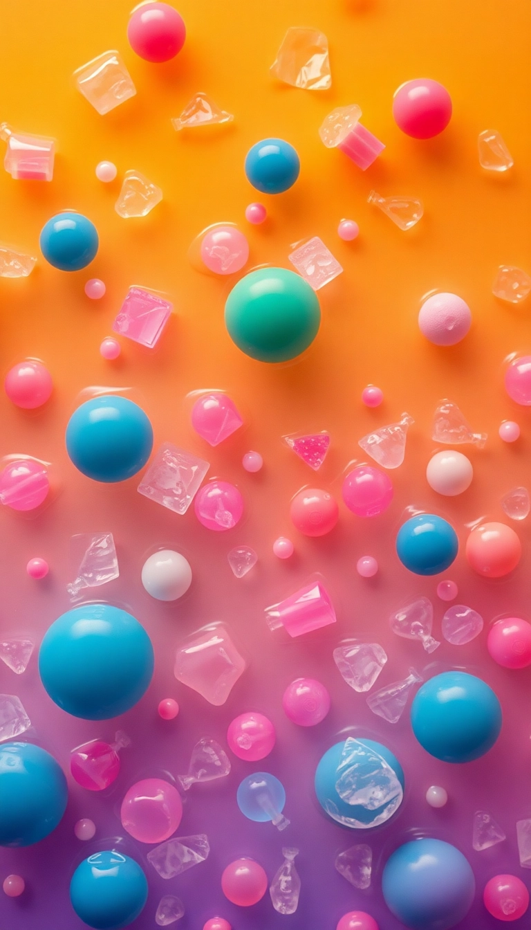 HD iPhone AI Mixed Candies Close Up Luxury Background Stock Photo